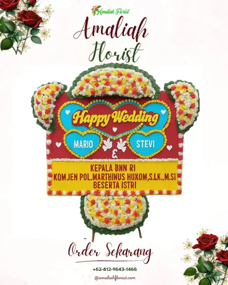 Papan Bunga Pernikahan Telagajaya